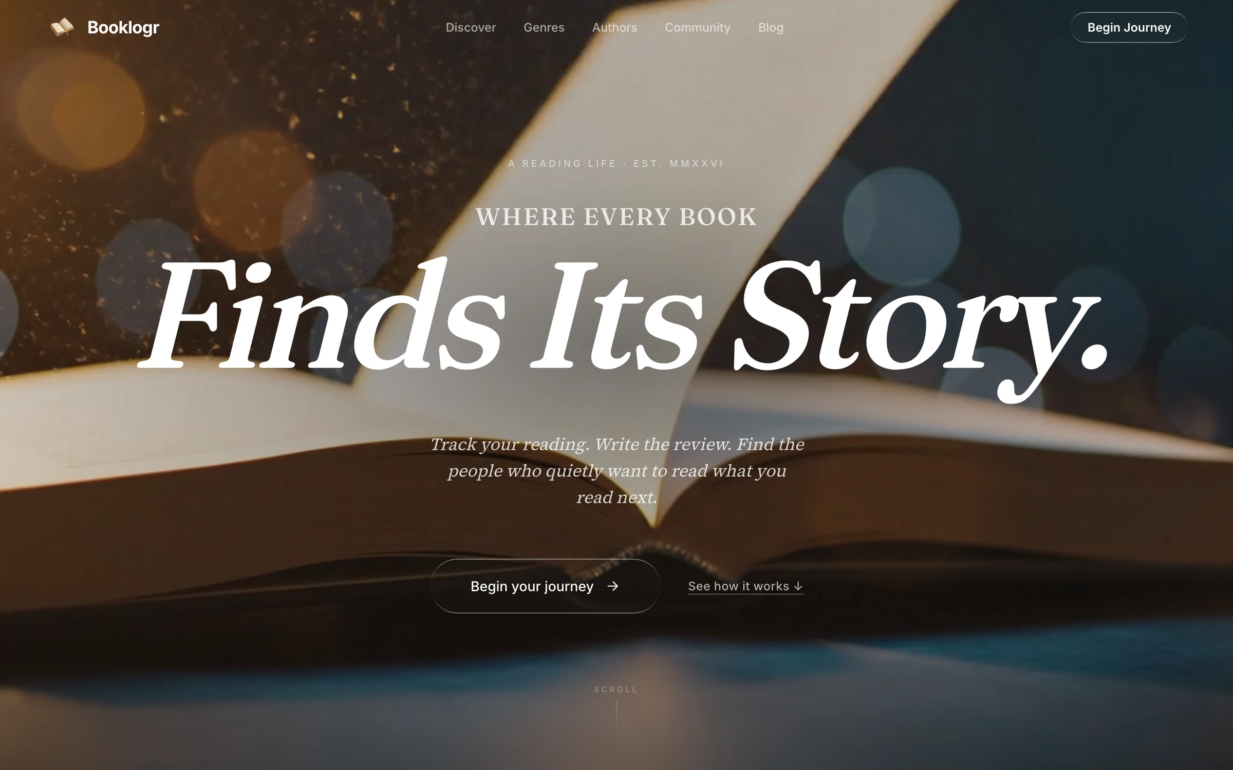 Booklogr — Web App