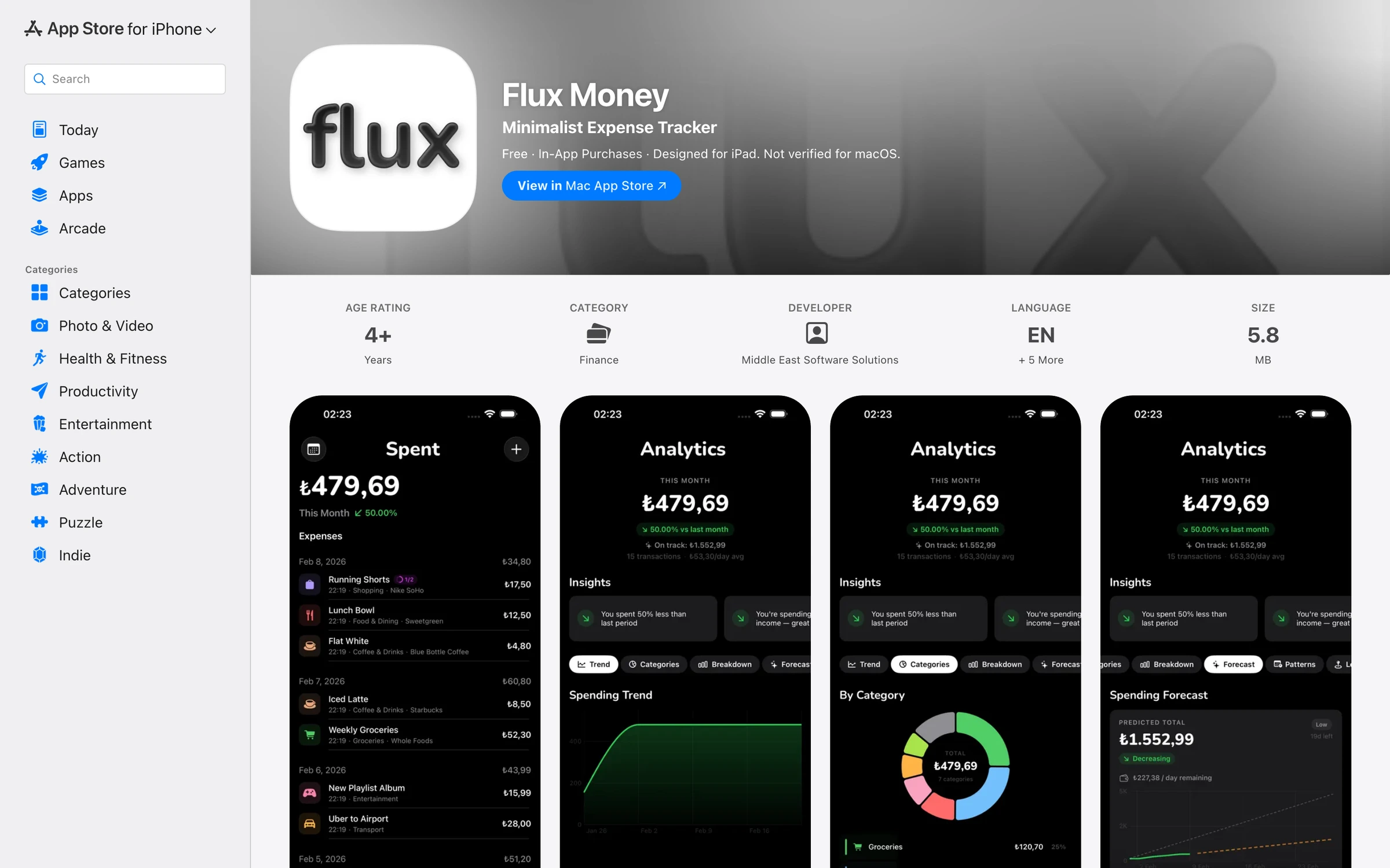 Flux Money — Apple Platform App