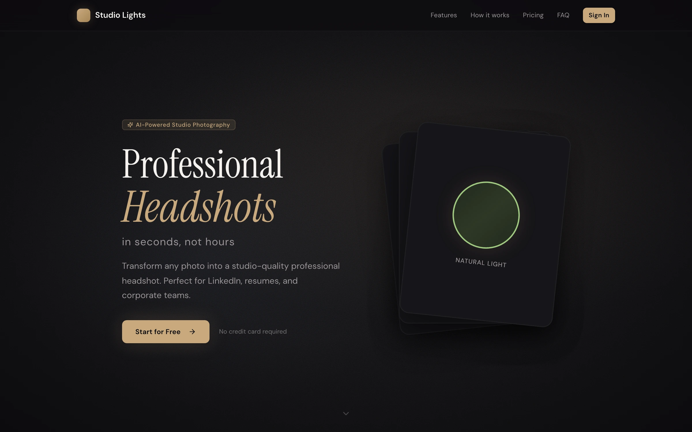 Studio Lights — Web App